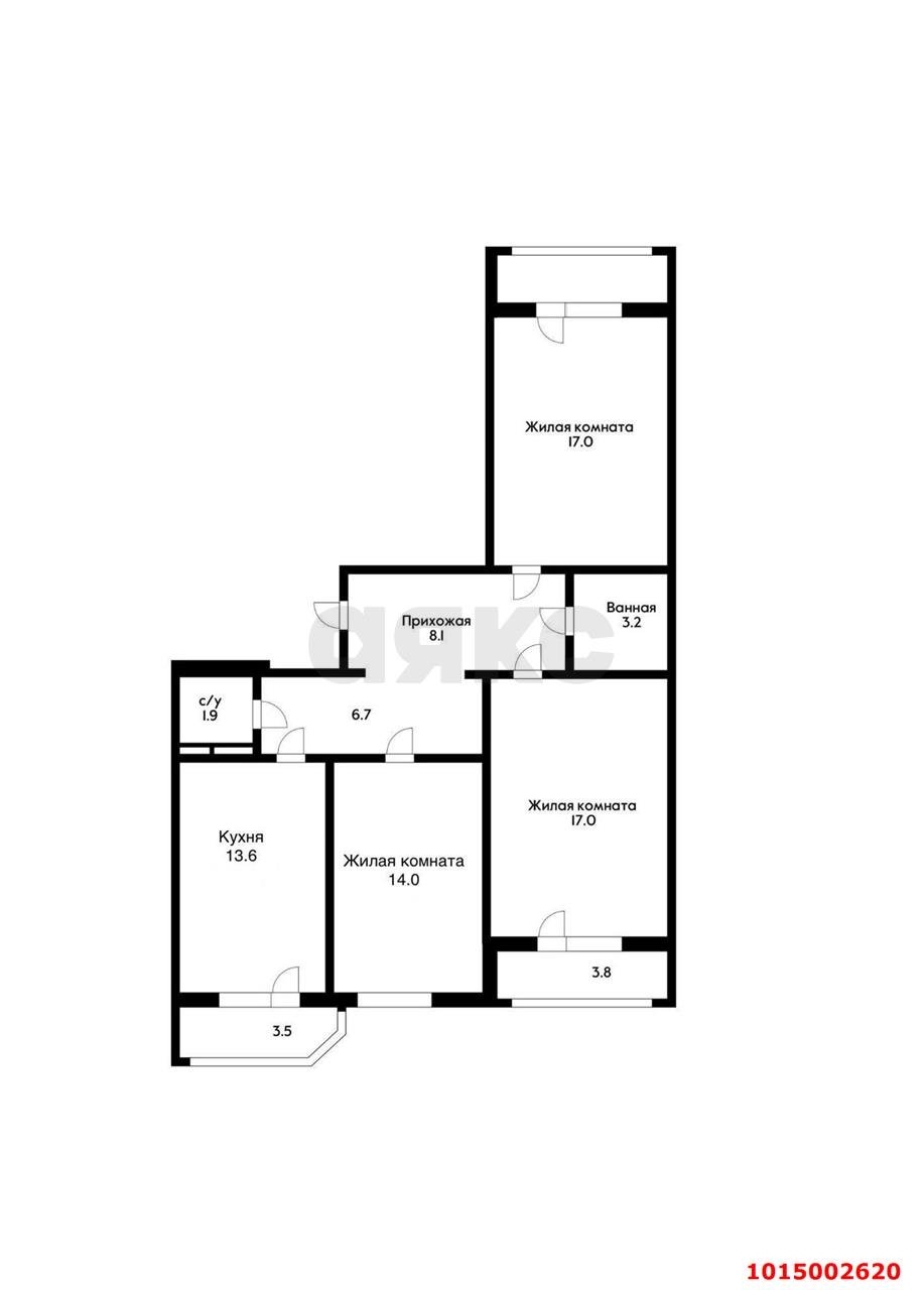 Фото №20: 3-комнатная квартира 80 м² - Краснодар, Завод Измерительных Приборов, ул. Зиповская, 48