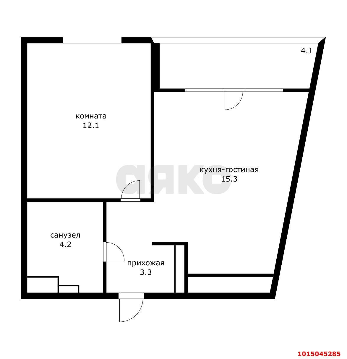 Фото №11: 1-комнатная квартира 40 м² - Краснодар, ЖК Все Свои Вип, ул. Колхозная, 5/2к1