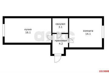 Фото №3: 1-комнатная квартира 37 м² - Российский, мкр. Прикубанский внутригородской округ, ул. имени В.М. Комарова, 30