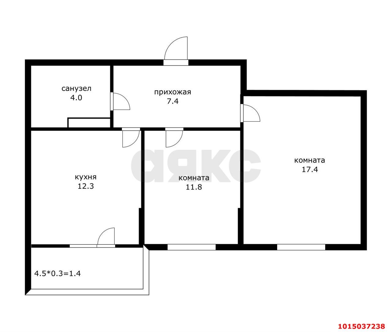 Фото №14: 2-комнатная квартира 62 м² - Берёзовый, Прикубанский внутригородской округ, Прогресс, жилой комплекс Прогресс, мкр. жилой комплекс Нова Вита, ул. имени А.Н. Лодыгина, 6к11