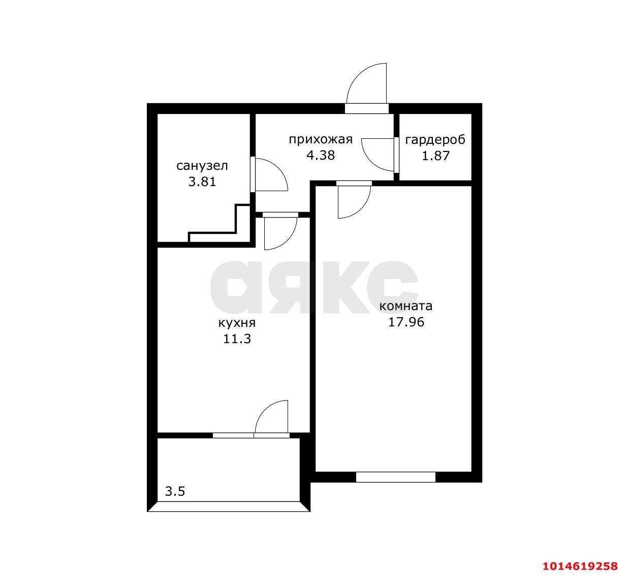 Фото №14: 1-комнатная квартира 44 м² - Краснодар, Центральный внутригородской округ, мкр. Дубинка, ул. Таманская, 130/3