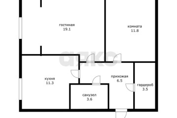 Фото №4: 2-комнатная квартира 55 м² - Краснодар, мкр. Музыкальный, ул. Московская, 124