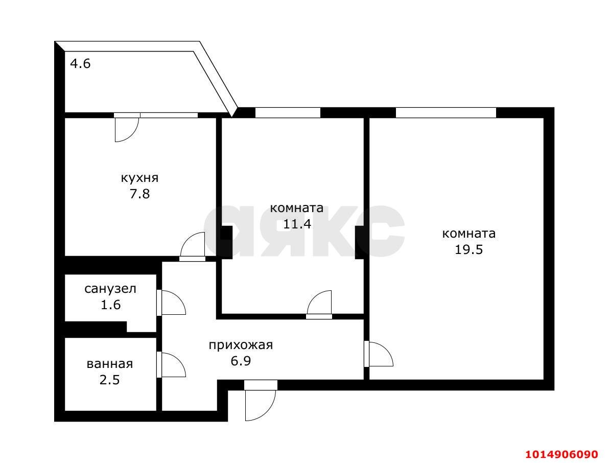 Фото №6: 2-комнатная квартира 49 м² - Краснодар, Восточно-Кругликовский, ул. Героя А.А. Аверкиева, 2