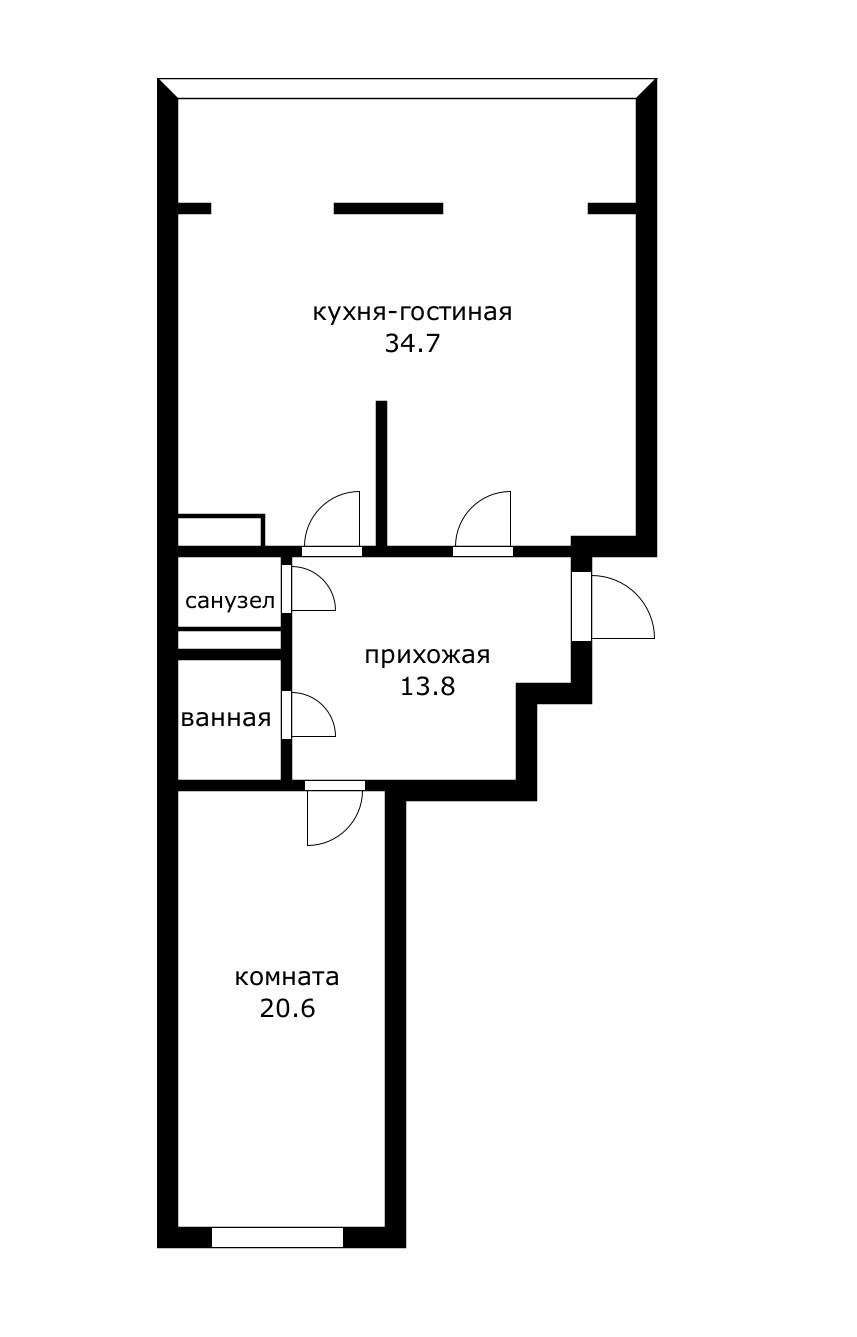 Фото №19: 2-комнатная квартира 80 м² - Краснодар, ЖК Екатеринодар, Прикубанский внутригородской округ, Фестивальный, жилой комплекс Екатеринодар, мкр. Солнечный, ул. Казбекская, 7