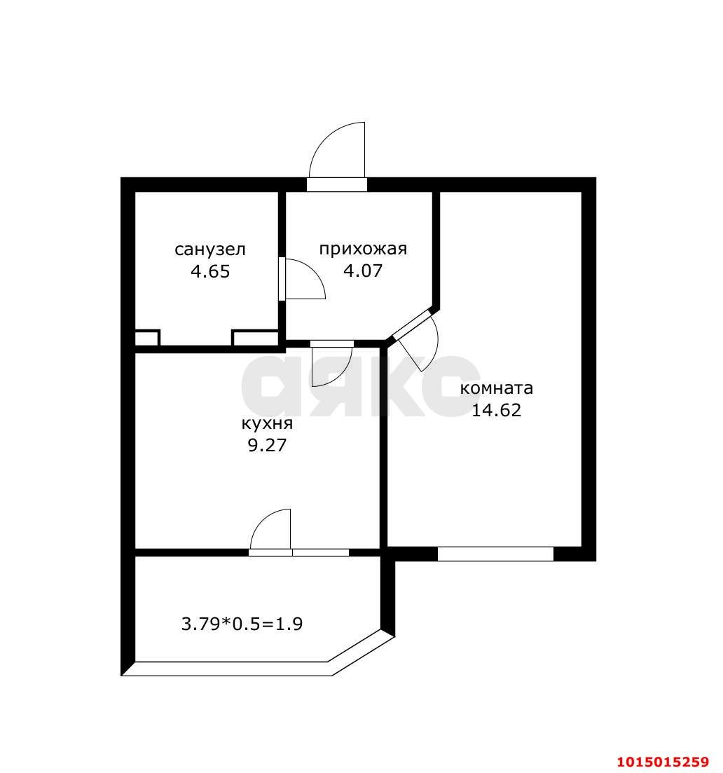 Фото №16: 1-комнатная квартира 34 м² - Краснодар, Достояние, ул. Конгрессная, 27
