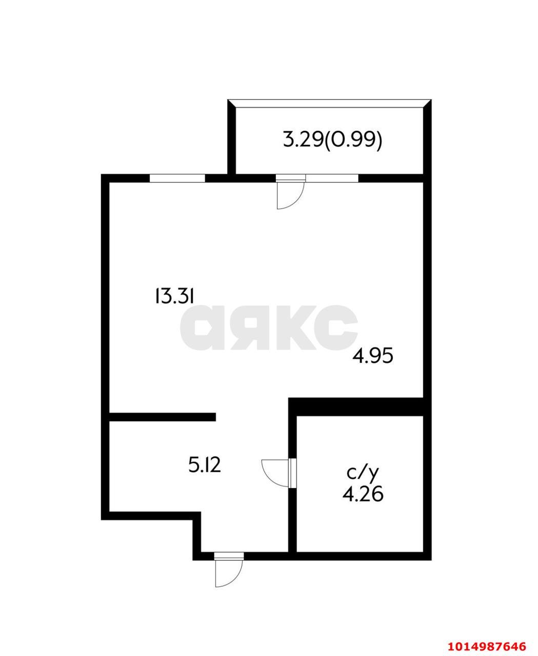 Фото №9: Студия 31 м² - Краснодар, ЖК Красная Площадь, ул. им. Мурата Ахеджака, 12