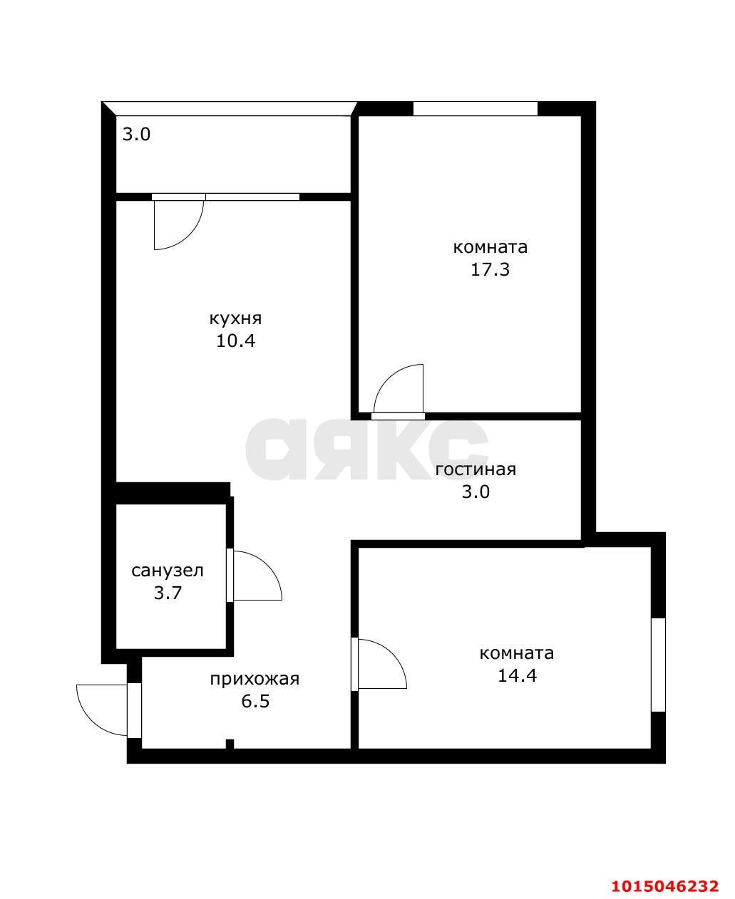 Фото №20: 2-комнатная квартира 54 м² - Краснодар, Прикубанский внутригородской округ, ул. Тепличная, 78к2