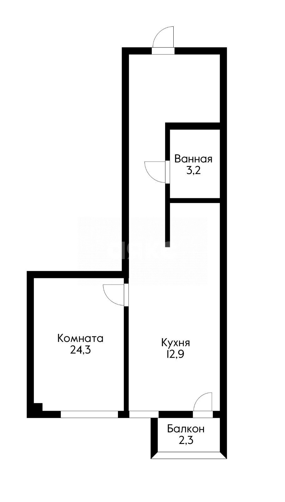 Фото №28: 1-комнатная квартира 40 м² - Сочи, Мамайка, ул. Загородная, 5/7
