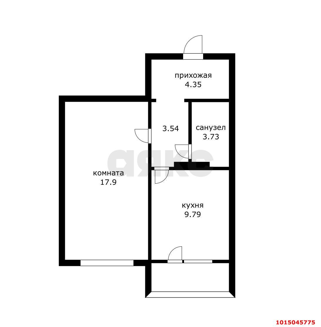Фото №6: 1-комнатная квартира 39 м² - Лорис, Карасунский внутригородской округ, ул. Садовая, 32