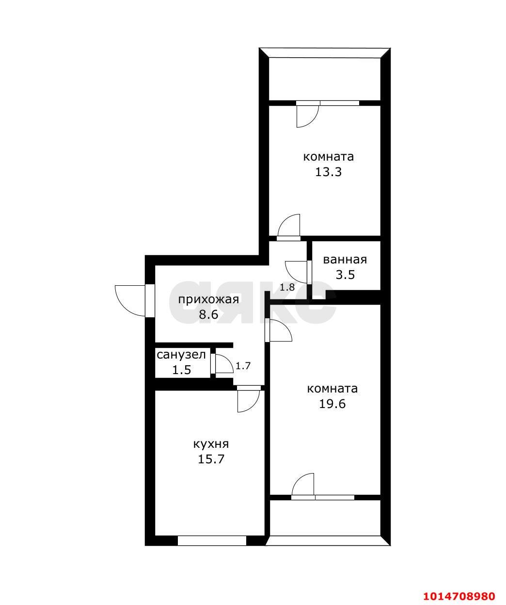 Фото №14: 2-комнатная квартира 65 м² - Краснодар, Фестивальный, пр-д Дальний, 5А