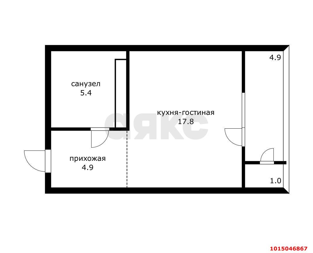 Фото №12: Студия 34 м² - Краснодар, Школьный, ул. Школьная, 1
