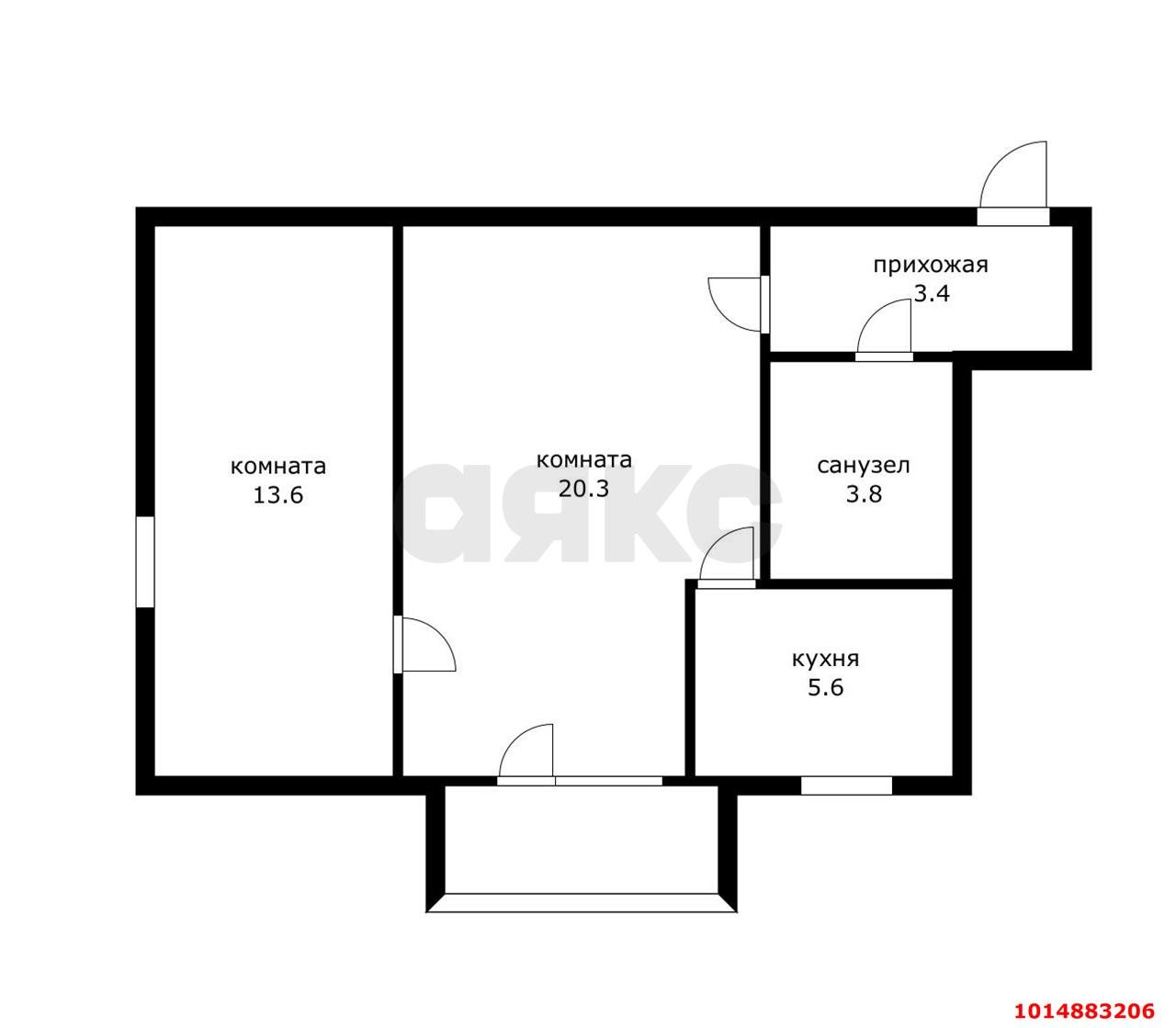 Фото №9: 2-комнатная квартира 51 м² - Краснодар, Центральный, ул. Красная, 158