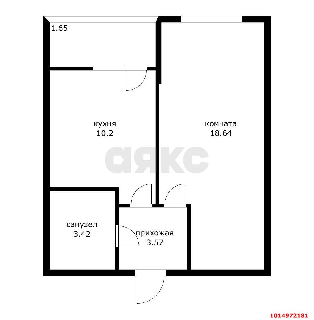 Фото №14: 1-комнатная квартира 38 м² - Краснодар, Славянский, ул. Заполярная, 39к9