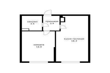 Фото №5: 1-комнатная квартира 37 м² - Краснодар, мкр. жилой комплекс Самолёт-6, ул. Ивана Беличенко, 90к3