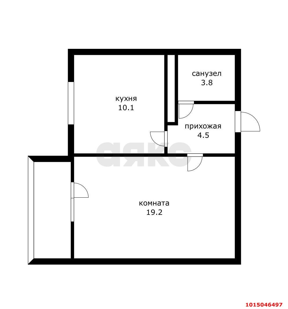 Фото №12: 1-комнатная квартира 37 м² - Краснодар, Почтовый, ул. имени Валерия Гассия, 14