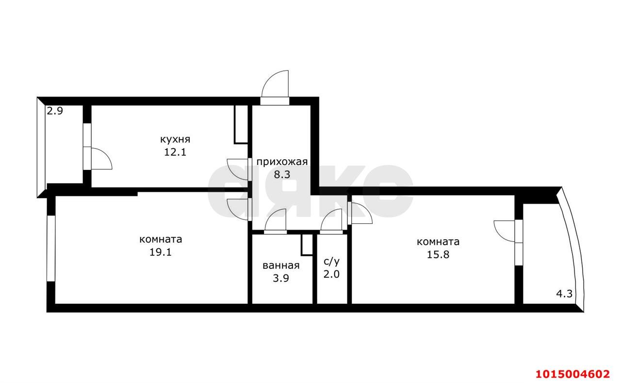 Фото №17: 2-комнатная квартира 68 м² - Краснодар, жилой комплекс Каскад, ул. имени Дмитрия Благоева, 31к1