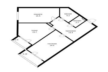 Фото №2: 2-комнатная квартира 75 м² - Краснодар, мкр. жилой комплекс Симфония, ул. Российская, 74к3