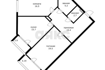 Фото №2: 2-комнатная квартира 83 м² - Краснодар, мкр. жилой комплекс Симфония, ул. Российская, 74к3