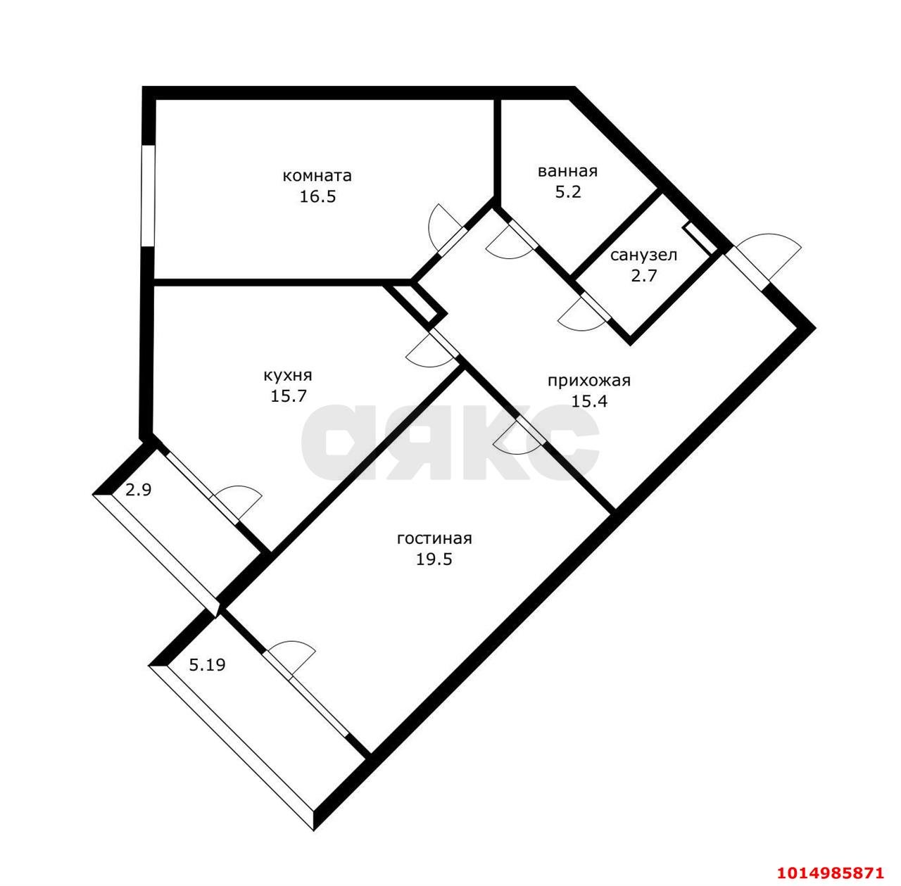 Фото №2: 2-комнатная квартира 83 м² - Краснодар, жилой комплекс Симфония, ул. Российская, 74к3