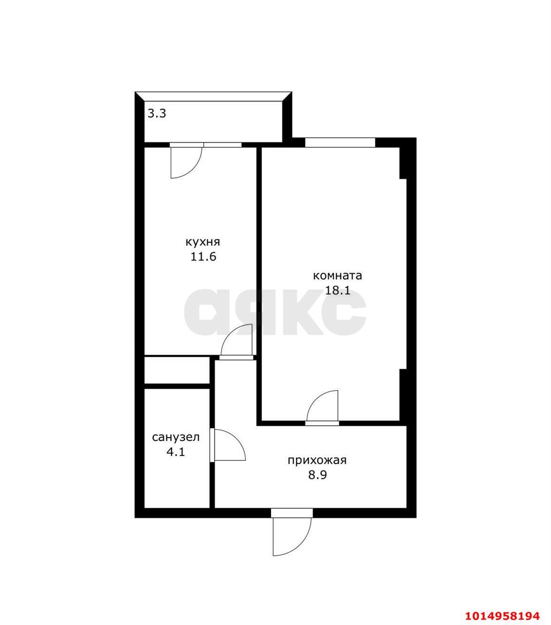 Фото №9: 1-комнатная квартира 43 м² - Краснодар, Прикубанский внутригородской округ, Музыкальный, ЖК Времена Года, мкр. имени Петра Метальникова, ул. Петра Метальникова, 5к1
