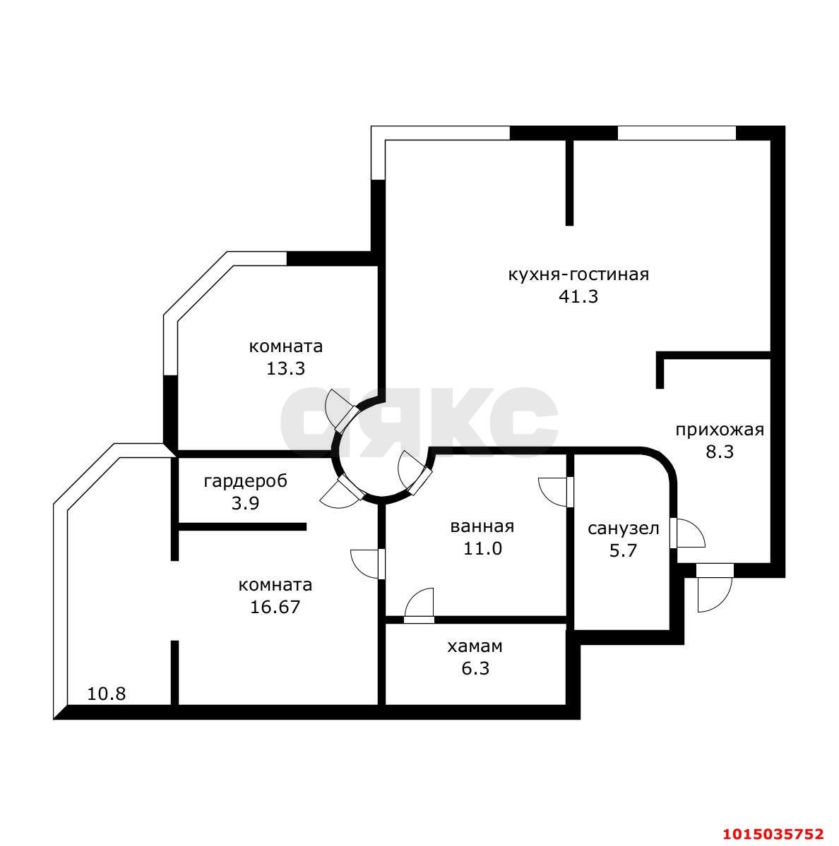 Фото №14: 3-комнатная квартира 105 м² - Краснодар, Центральный, ул. Кубанская набережная, 37/11