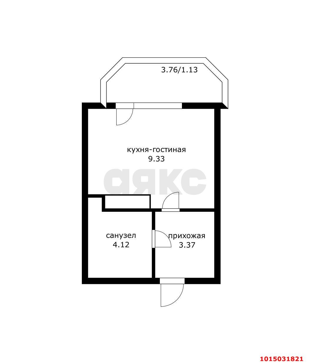 Фото №9: Студия 17 м² - Краснодар, Светлоград, Прикубанский внутригородской округ, мкр. Славянский, ул. Красных Партизан, 1/4к15