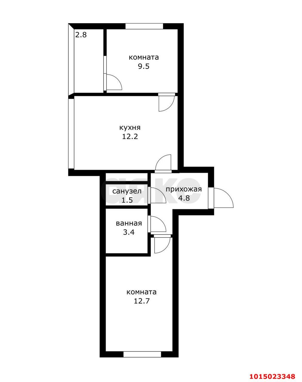 Фото №12: 2-комнатная квартира 44 м² - Краснодар, ЖК Красная Площадь, ул. им. Мурата Ахеджака, 12