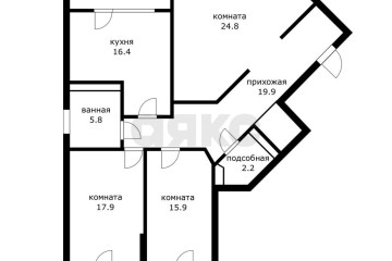 Фото №2: 3-комнатная квартира 126 м² - Краснодар, мкр. Юбилейный, б-р Клары Лучко, 14к3