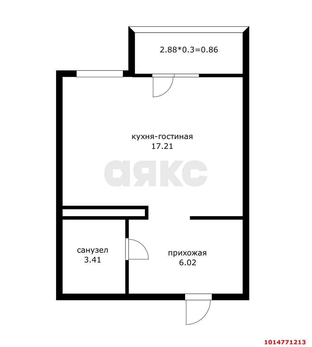Фото №7: Студия 29 м² - Краснодар, ЖК Красная Площадь, Прикубанский внутригородской округ, мкр. жилой комплекс Нeo-квартал Красная Площадь, ул. Конгрессная, 21
