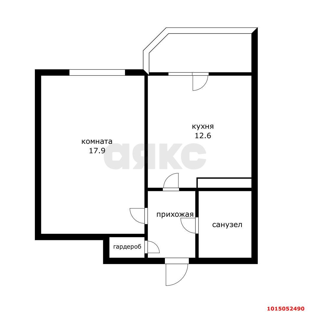 Фото №8: 1-комнатная квартира 42 м² - Краснодар, ЖК Севастопольский, ул. имени Жлобы, 139