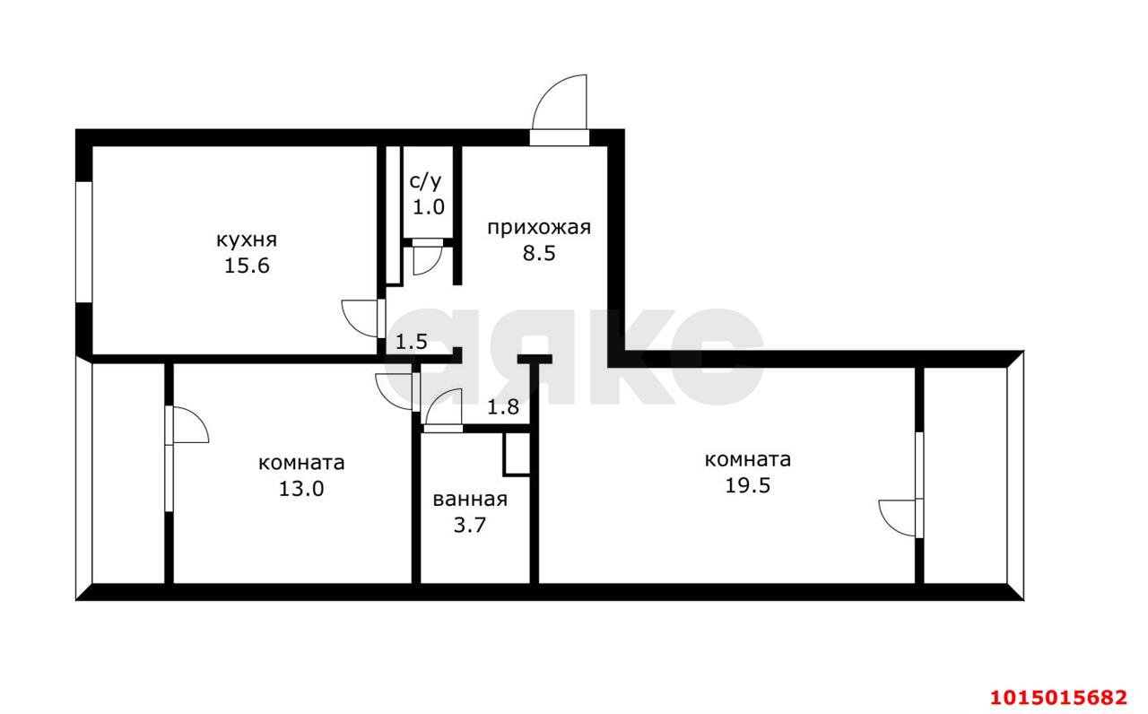Фото №2: 2-комнатная квартира 72 м² - Краснодар, Молодёжный, ул. 2-я Целиноградская, 11