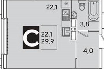 Фото №1: Студия 29 м² - Краснодар, мкр. жилой комплекс Самолёт-6, 