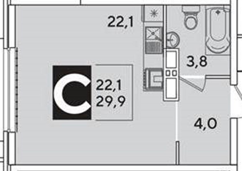 Фото №1: Студия 29 м² - Краснодар, жилой комплекс Самолёт-6