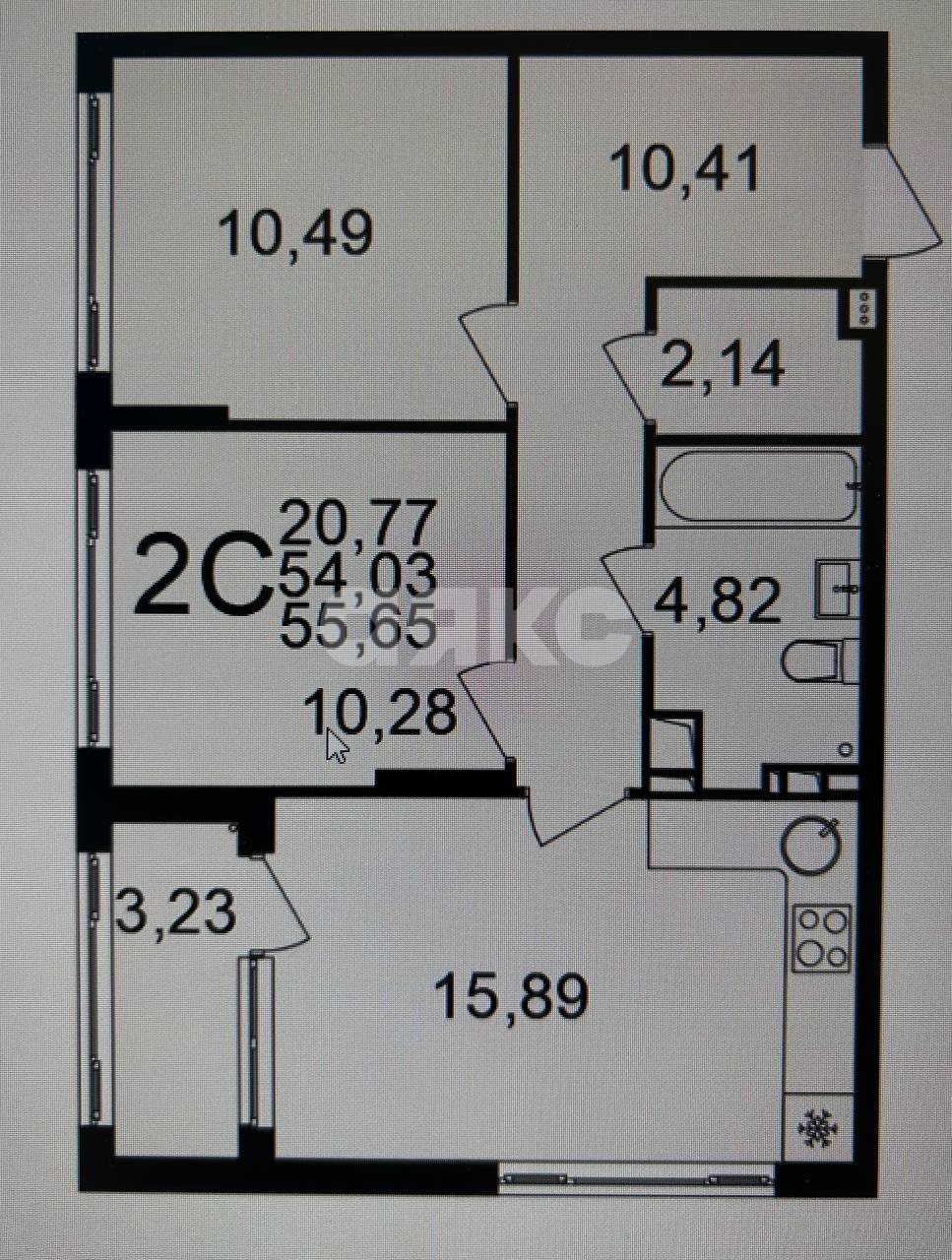 Фото №1: 2-комнатная квартира 55 м² - Тула, экополис Дыши, ул. Венёвское шоссе, 49
