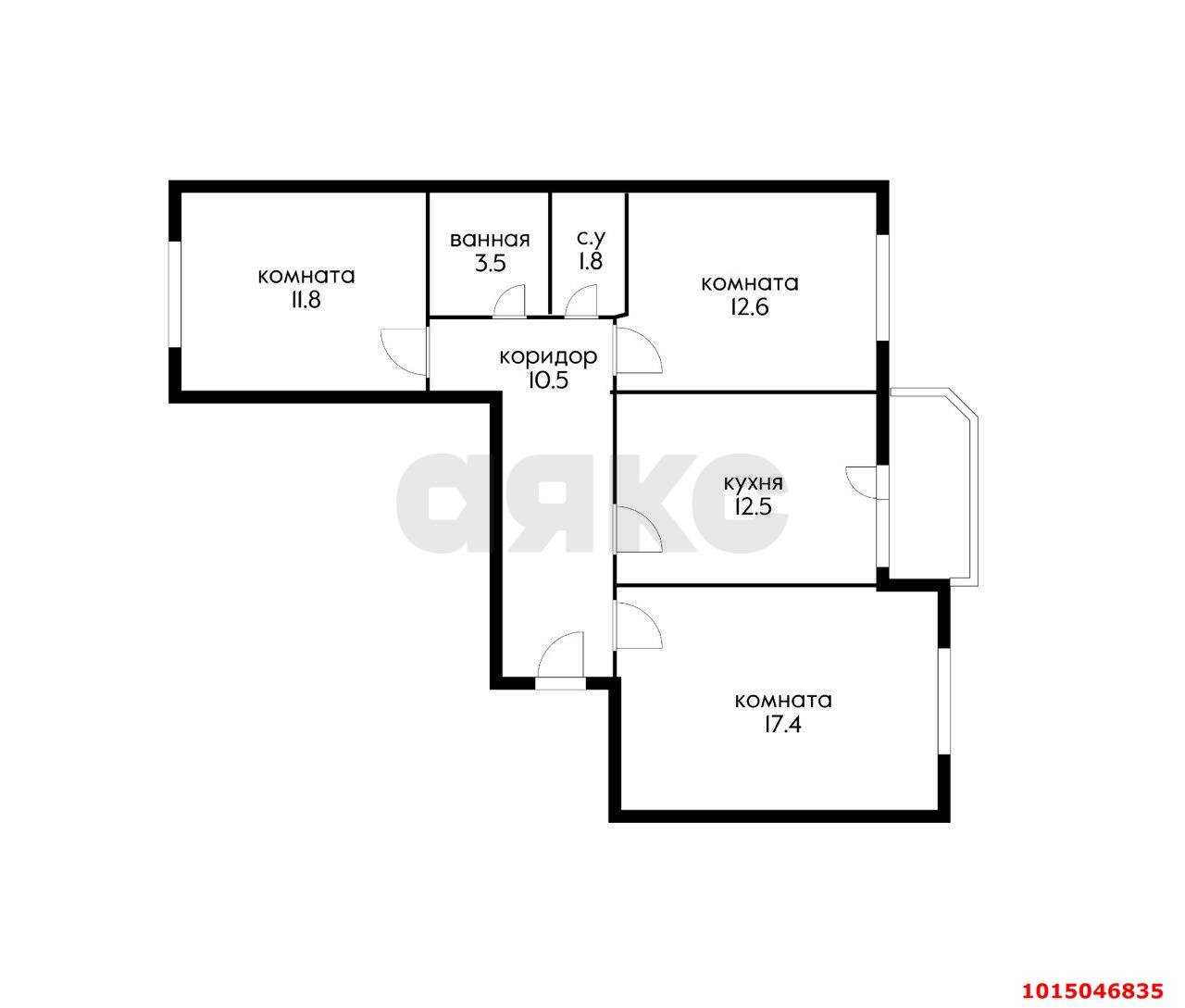 Фото №17: 3-комнатная квартира 75 м² - Краснодар, жилой комплекс Симфония, ул. Российская, 74к2