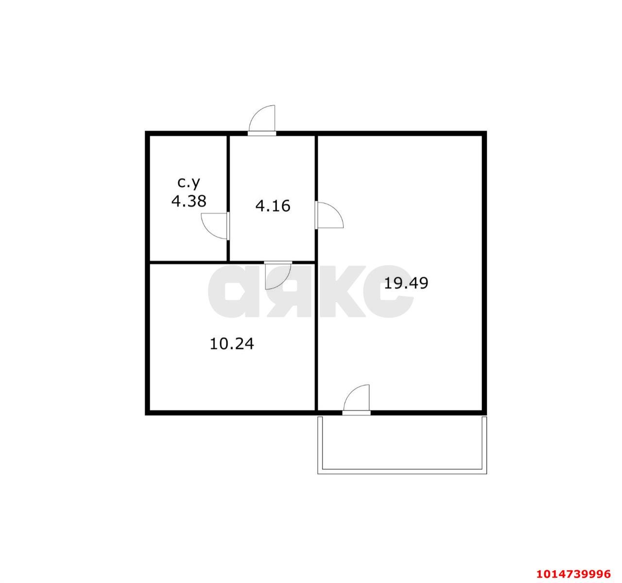 Фото №15: 1-комнатная квартира 43 м² - Краснодар, Новый, ул. 9-я Тихая, 17