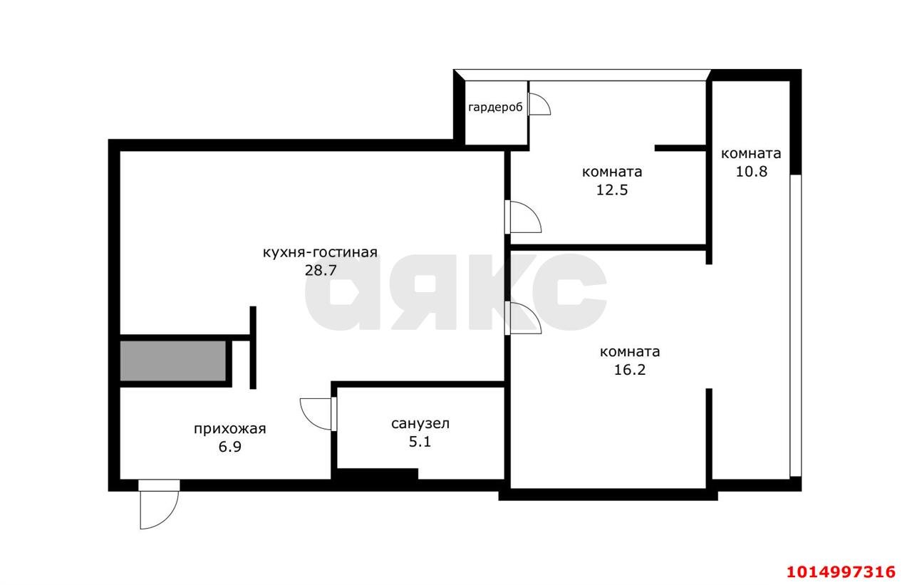 Фото №14: 3-комнатная квартира 88 м² - Краснодар, Немецкая Деревня, пр-кт Гёте, 4