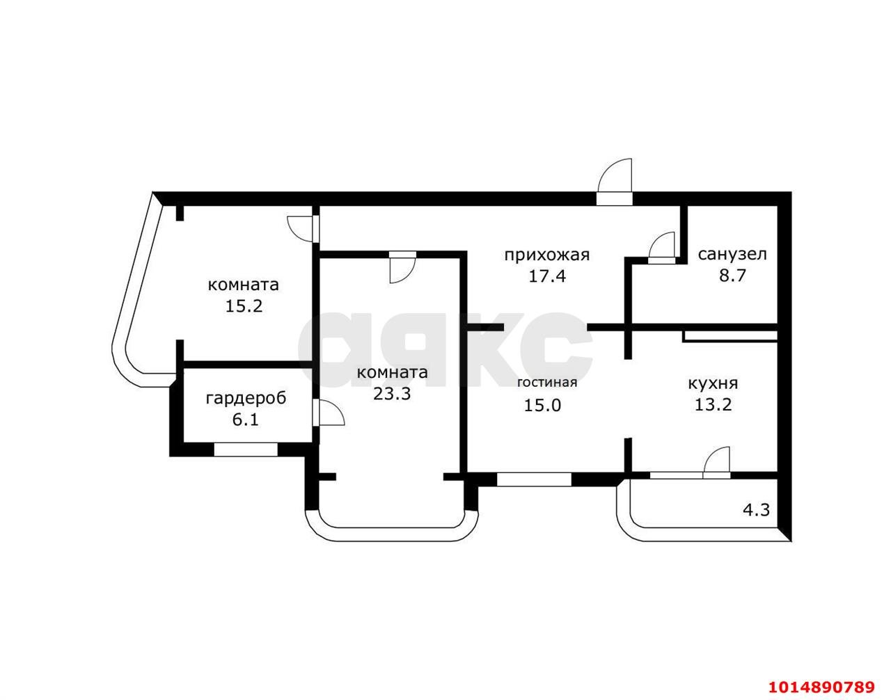 Фото №20: 3-комнатная квартира 103 м² - Краснодар, Центральный внутригородской округ, мкр. Дубинка, ул. Таманская, 130/3