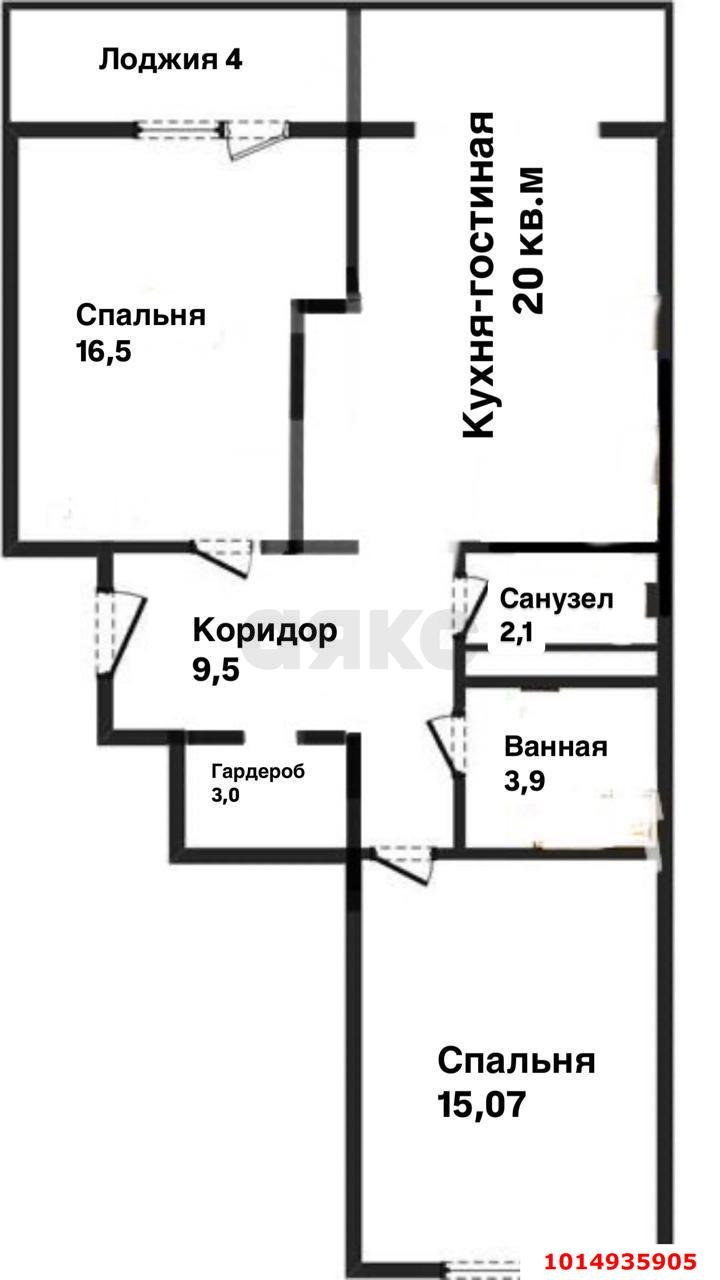 Фото №12: 2-комнатная квартира 69 м² - Краснодар, мкр. Прикубанский внутригородской округ, ул. Стахановская, 1/5к1