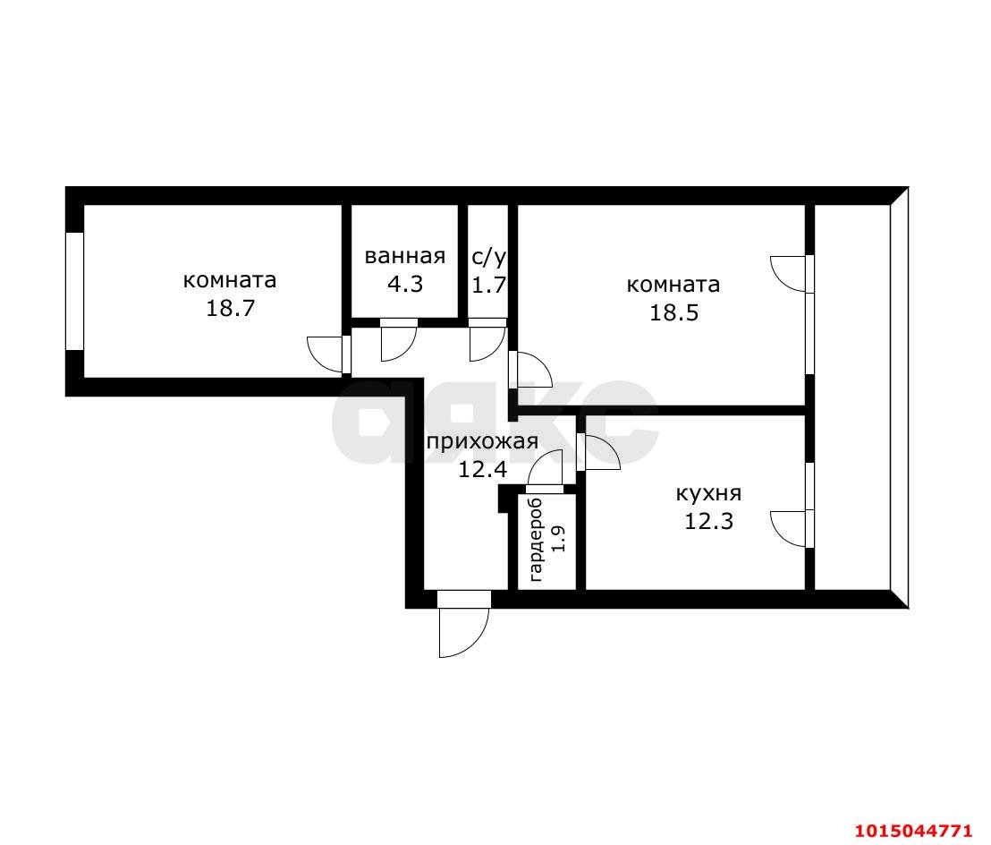 Фото №2: 2-комнатная квартира 72 м² - Краснодар, Юбилейный, пр-кт Чекистов, 42
