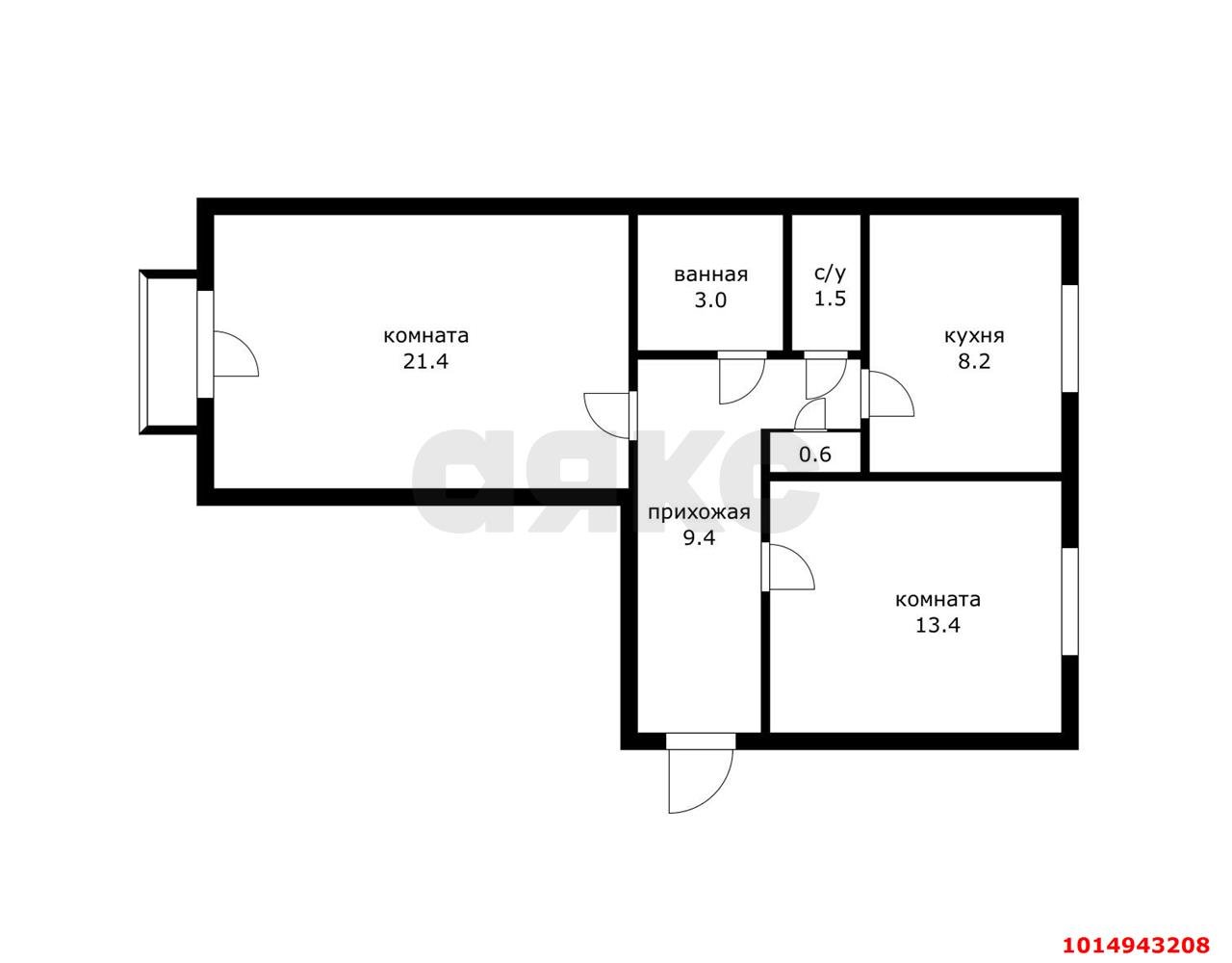 Фото №17: 2-комнатная квартира 57 м² - Краснодар, Западный внутригородской округ, Горгаз, мкр. Центральный, ул. Захарова, 29