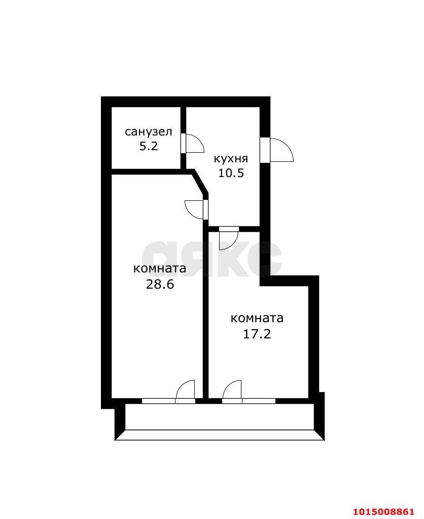 Фото №9: 2-комнатная квартира 68 м² - Краснодар, Музыкальный, ул. имени С.С. Прокофьева, 3А