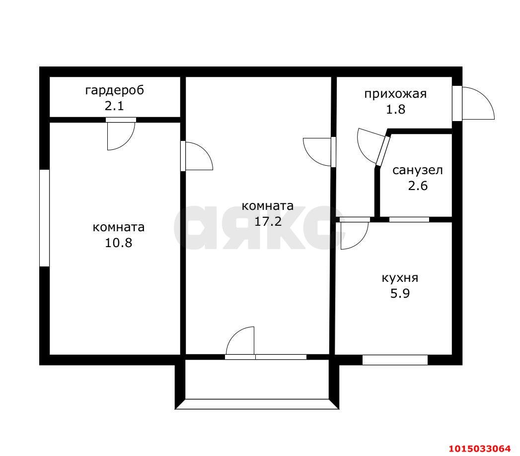 Фото №11: 2-комнатная квартира 50 м² - Краснодар, Авиагородок, ул. Авиагородок, 16