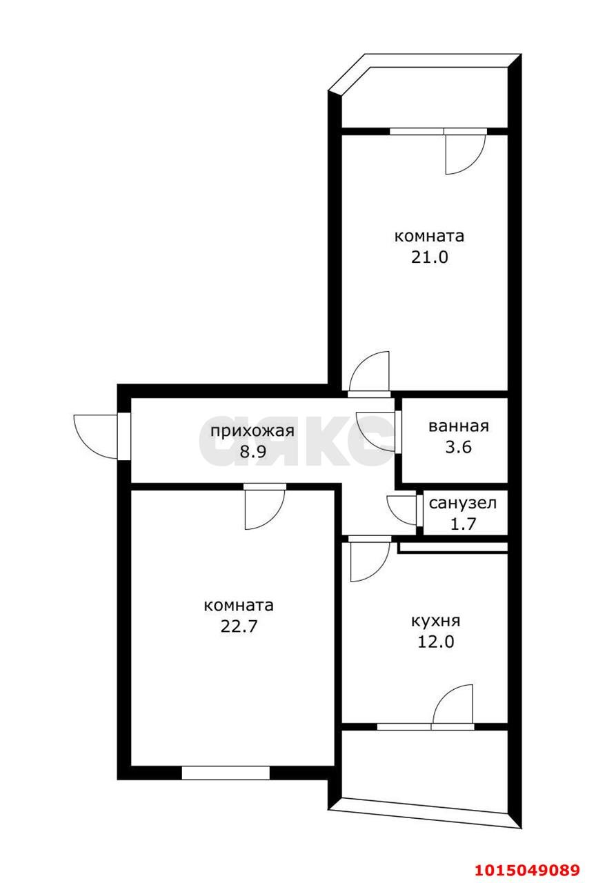 Фото №13: 2-комнатная квартира 76 м² - Краснодар, Краевая Клиническая Больница, ул. Домбайская, 12