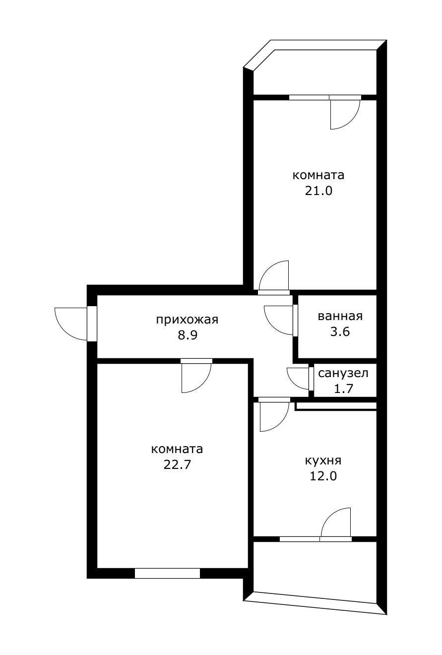 Фото №13: 2-комнатная квартира 76 м² - Краснодар, Прикубанский внутригородской округ, мкр. Краевая Клиническая Больница, ул. Домбайская, 12