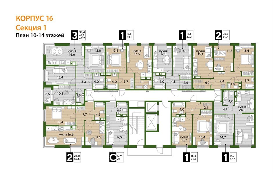Фото №8: 1-комнатная квартира 37 м² - Краснодар, Прикубанский внутригородской округ, мкр. Догма Парк