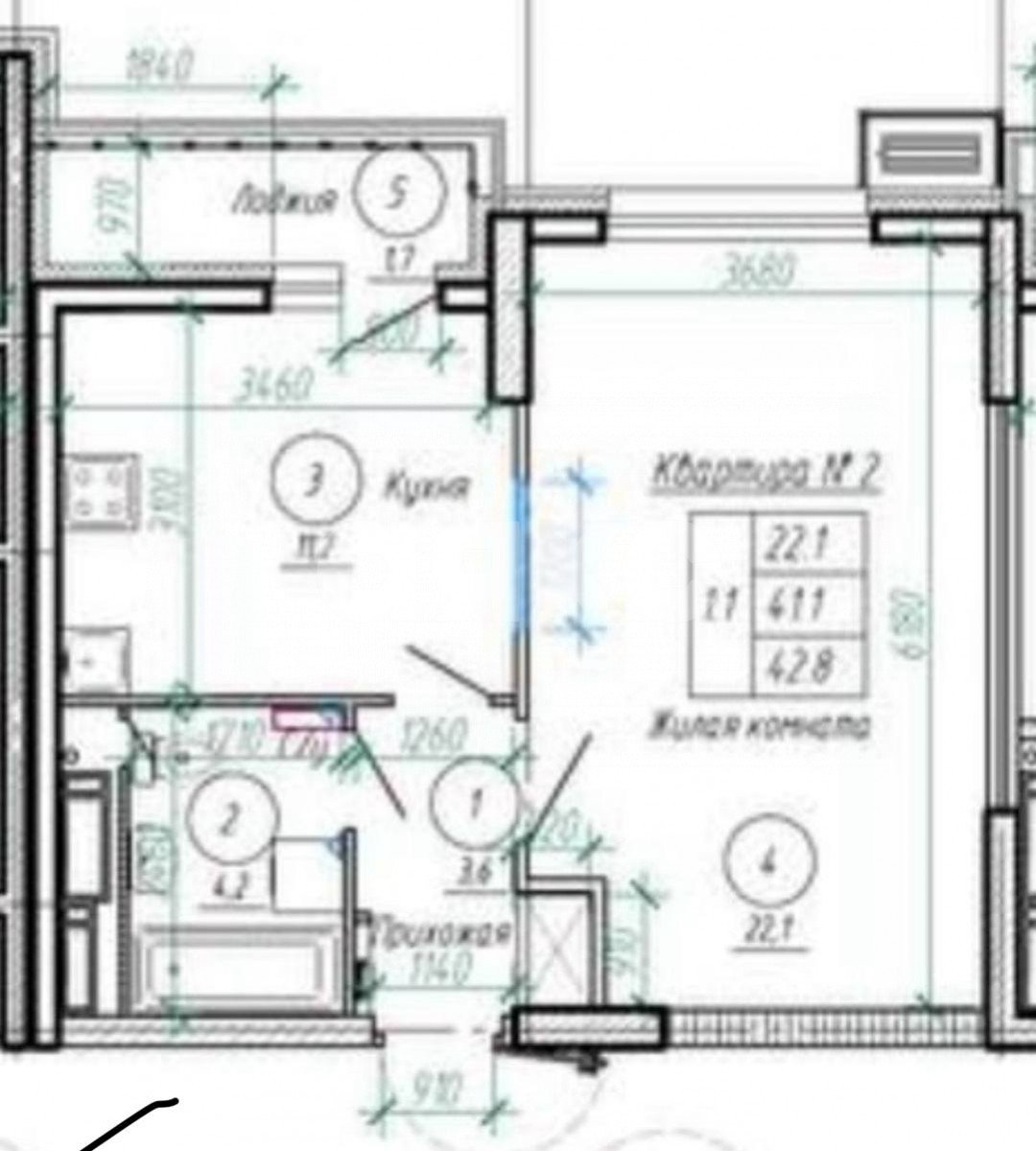 Фото №32: 1-комнатная квартира 43 м² - Москва, 67-й квартал, ул. Нагорная, 5А