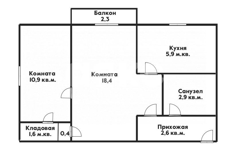 Фото №18: 2-комнатная квартира 44 м² - Геленджик, ул. Островского, 21