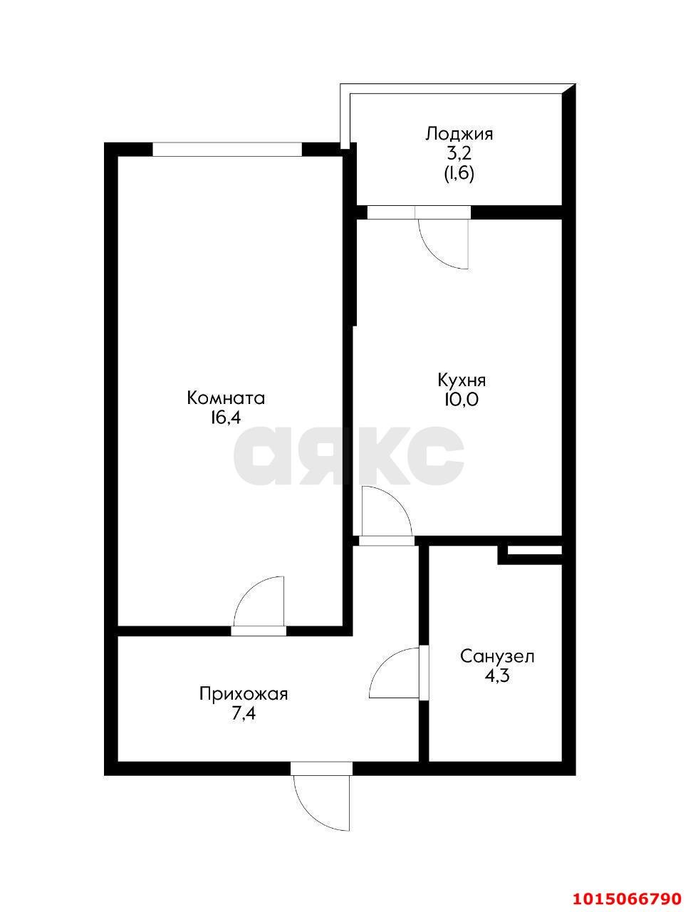 Фото №13: 1-комнатная квартира 38 м² - Краснодар, жилой комплекс Дружный, ул. Адмирала Серебрякова, 3к1