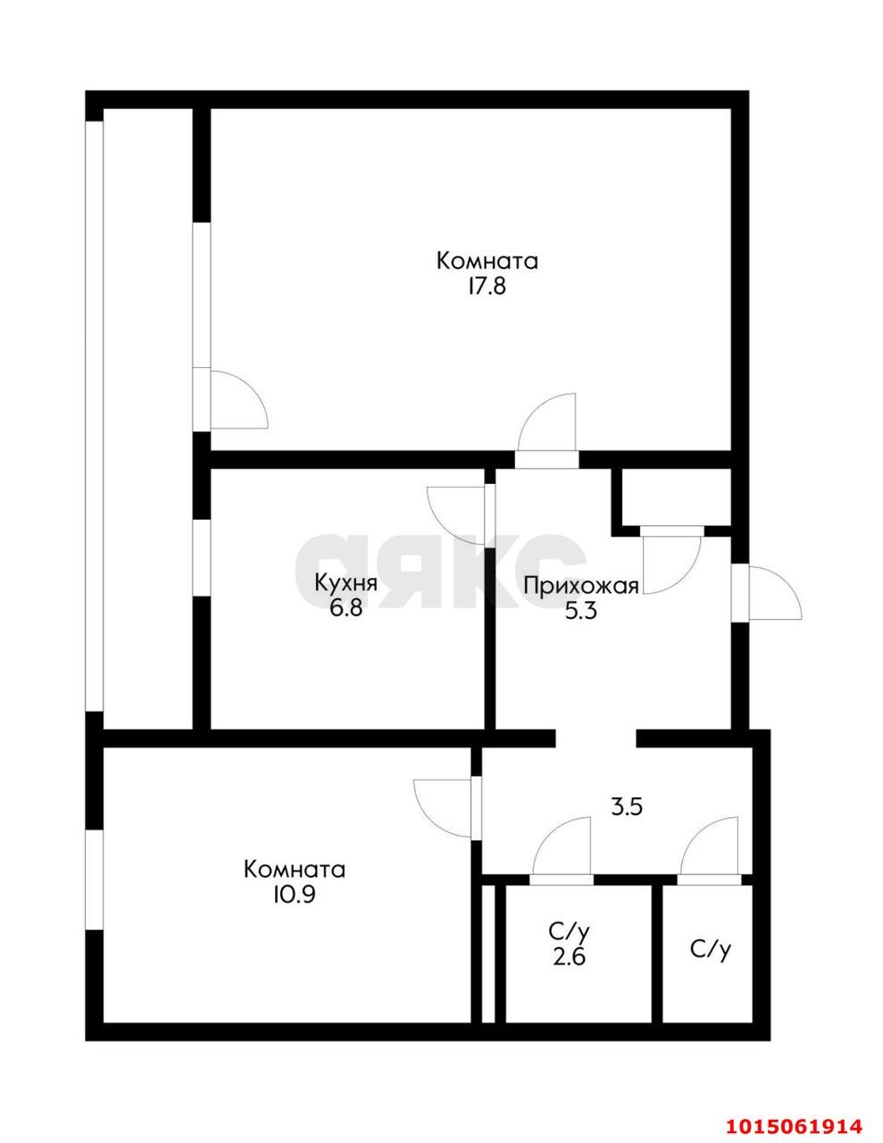 Фото №13: 2-комнатная квартира 52 м² - Краснодар, Прикубанский внутригородской округ, мкр. Краевая Клиническая Больница, ул. имени 40-летия Победы, 67